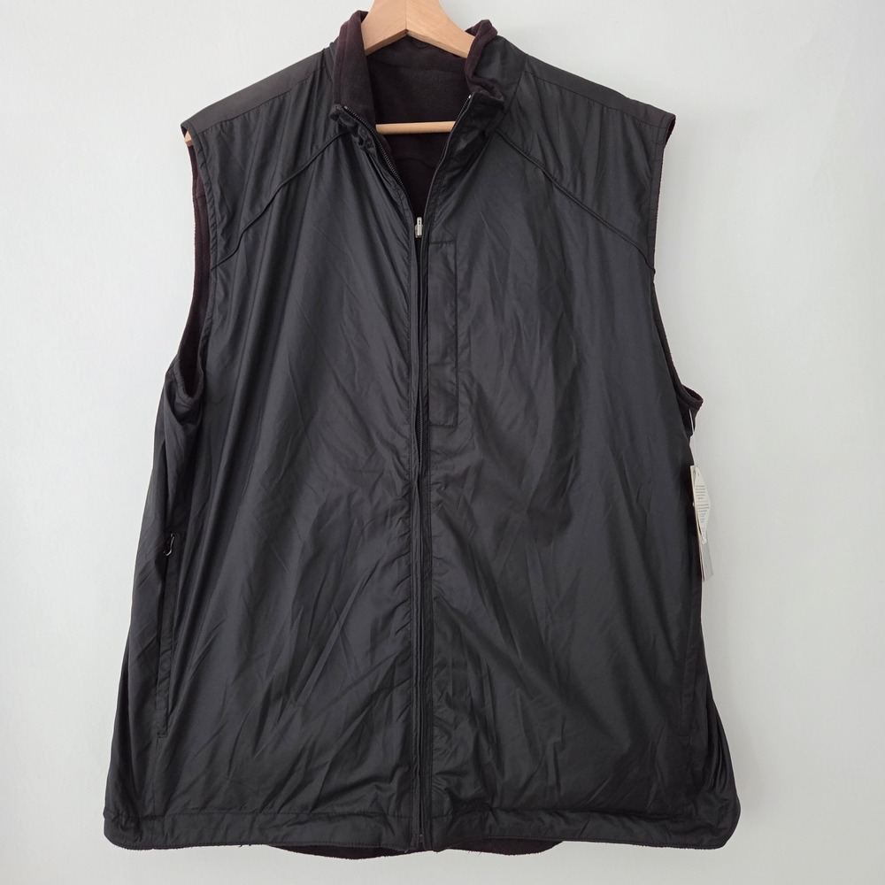 NEW Walter Hagen Reversible Golf Vest Black Performance Wind Water Resistant M